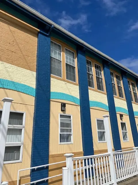 Colorful finished exterior painting project