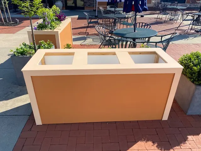 Clean painted outdoor fixture after exterior work